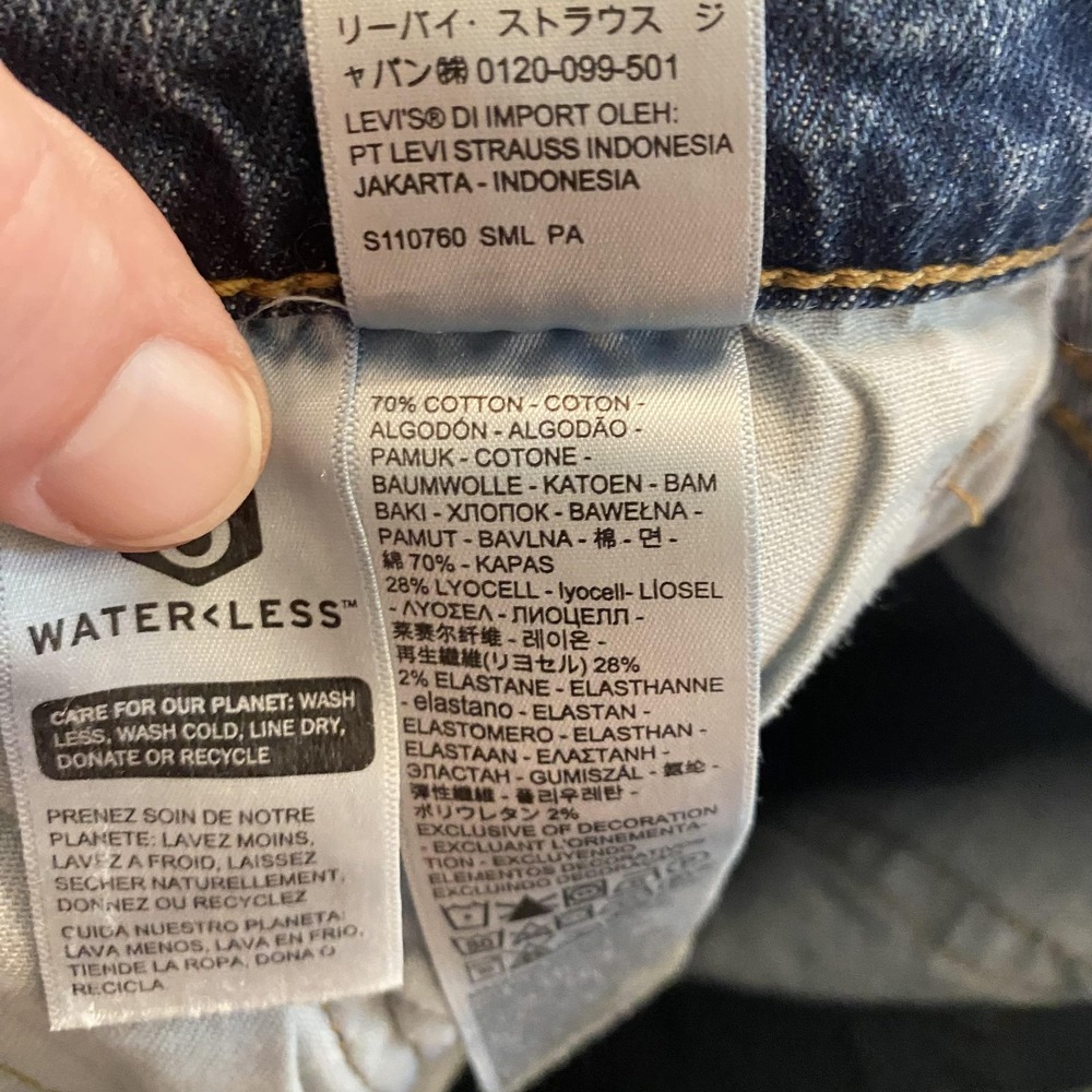 Levis 502 Jeans Mens 30x30 Blue Medium Wash Regular Taper Stretch Denim Pants - Picture 12 of 14